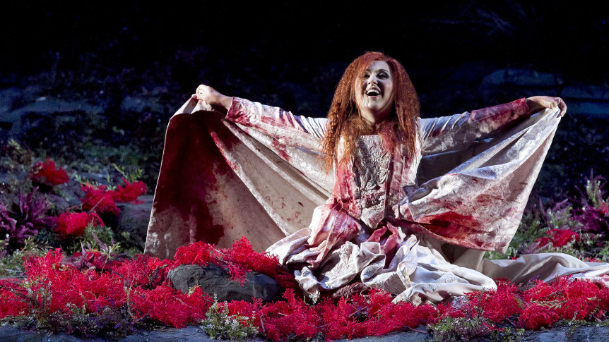 Elena Mosuc as the title character in 'Lucia di Lammermoor' at the Teatro Regio in Turin.
